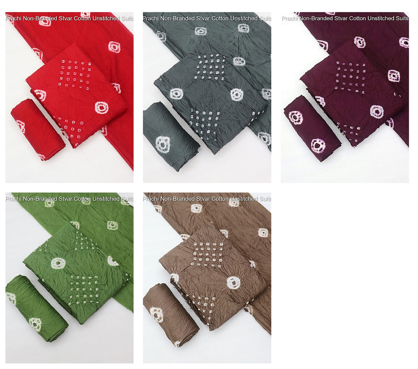 Prachi Non-Branded Stvar Cotton Unstitched Suits
