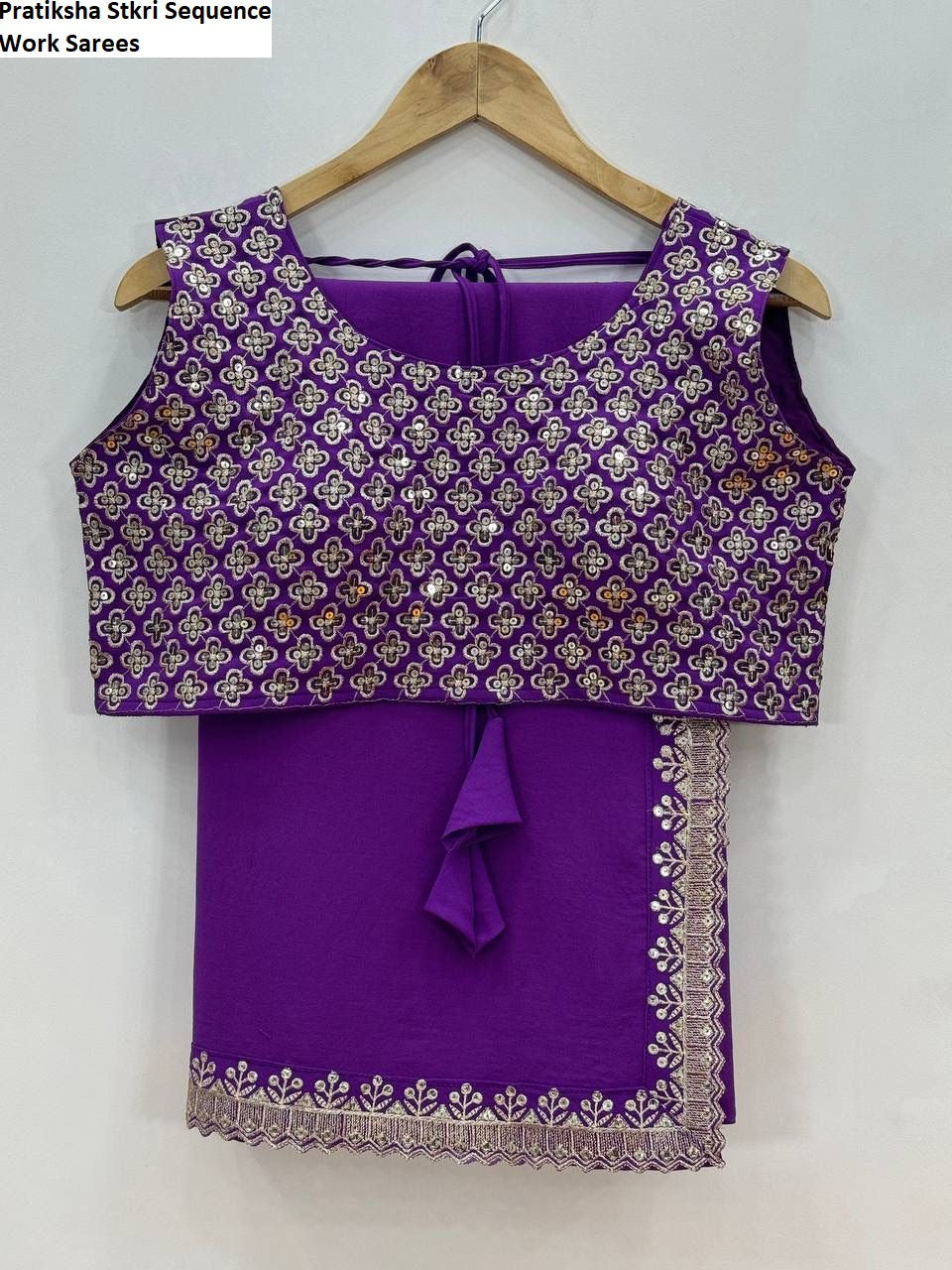 Pratiksha Stkri Sequence Work Sarees