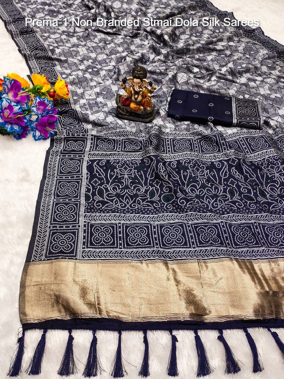 Prema-1 Non-Branded Stmai Dola Silk Sarees