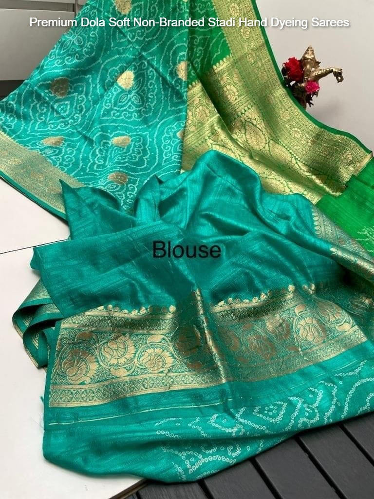Premium Dola Soft Non-Branded Stadi Hand Dyeing Sarees