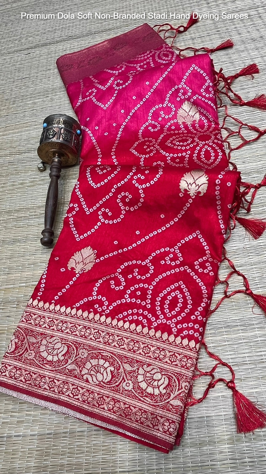 Premium Dola Soft Non-Branded Stadi Hand Dyeing Sarees