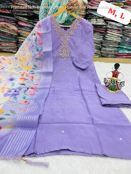 Premium Non-Branded Stpmr Roman Silk Readymade Suits