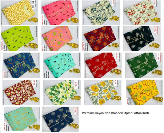 Premium Rayon Non-Branded Stpmr Cotton Kurti