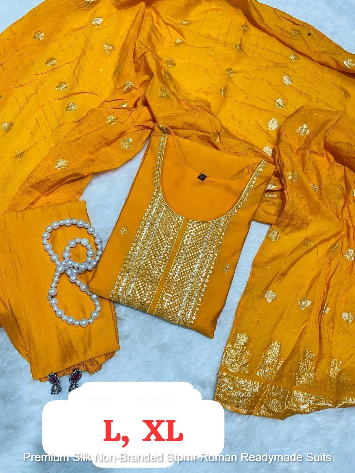 Premium Silk Non-Branded Stpmr Roman Readymade Suits