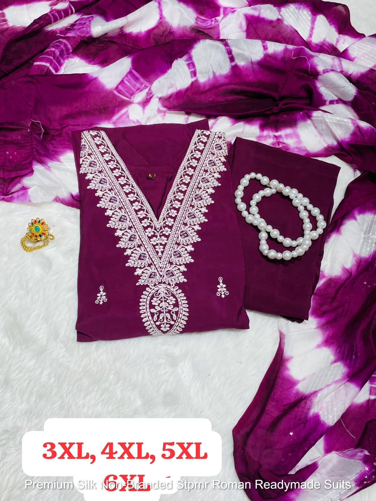 Premium Silk Non-Branded Stpmr Roman Readymade Suits