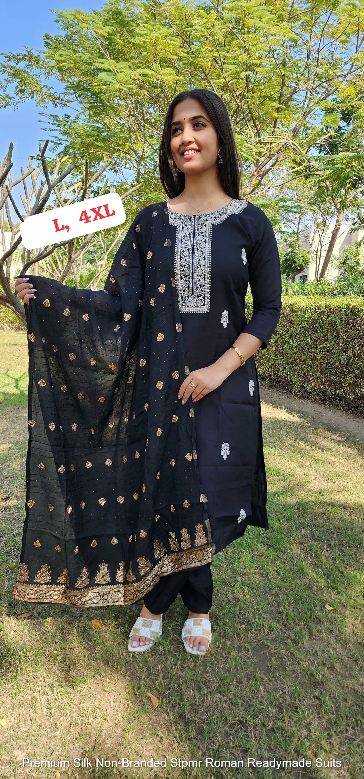 Premium Silk Non-Branded Stpmr Roman Readymade Suits