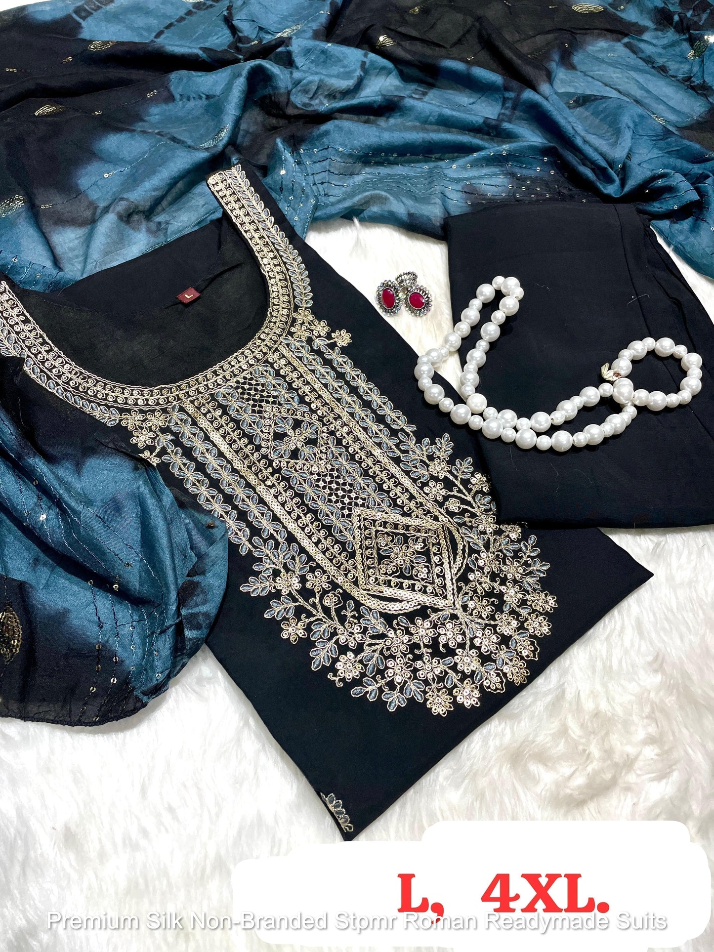 Premium Silk Non-Branded Stpmr Roman Readymade Suits