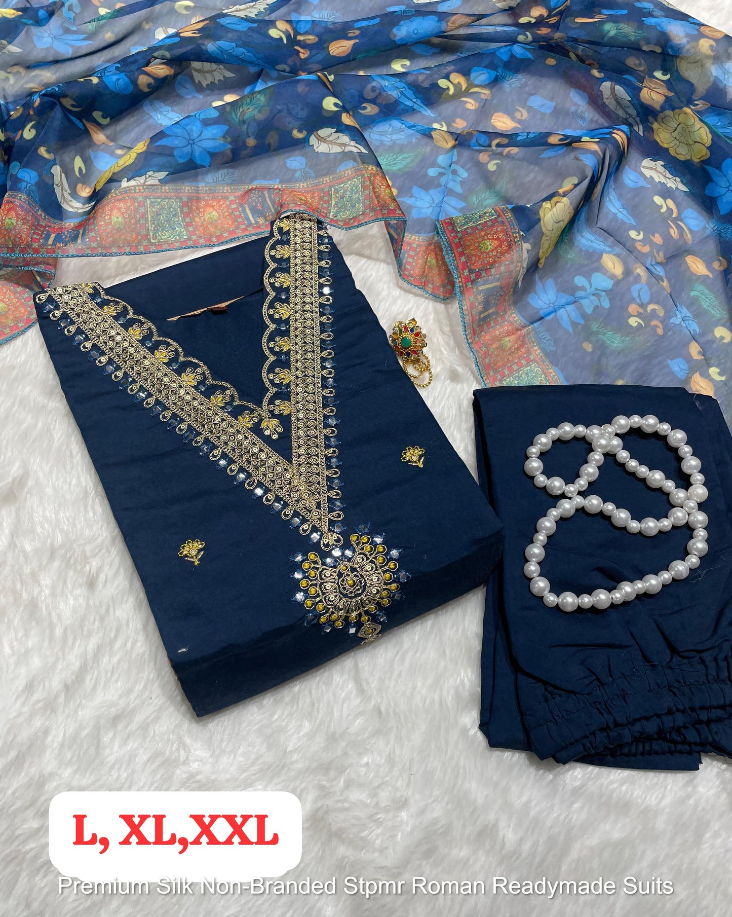 Premium Silk Non-Branded Stpmr Roman Readymade Suits