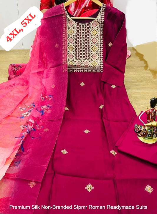 Premium Silk Non-Branded Stpmr Roman Readymade Suits