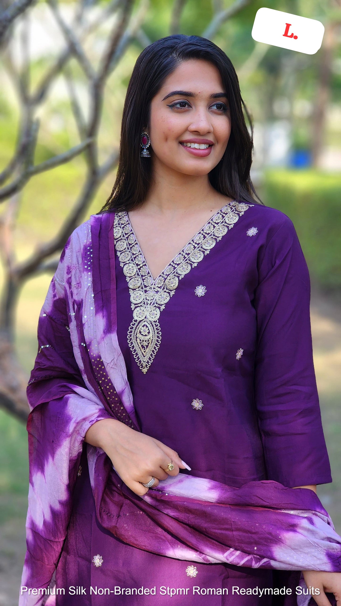 Premium Silk Non-Branded Stpmr Roman Readymade Suits