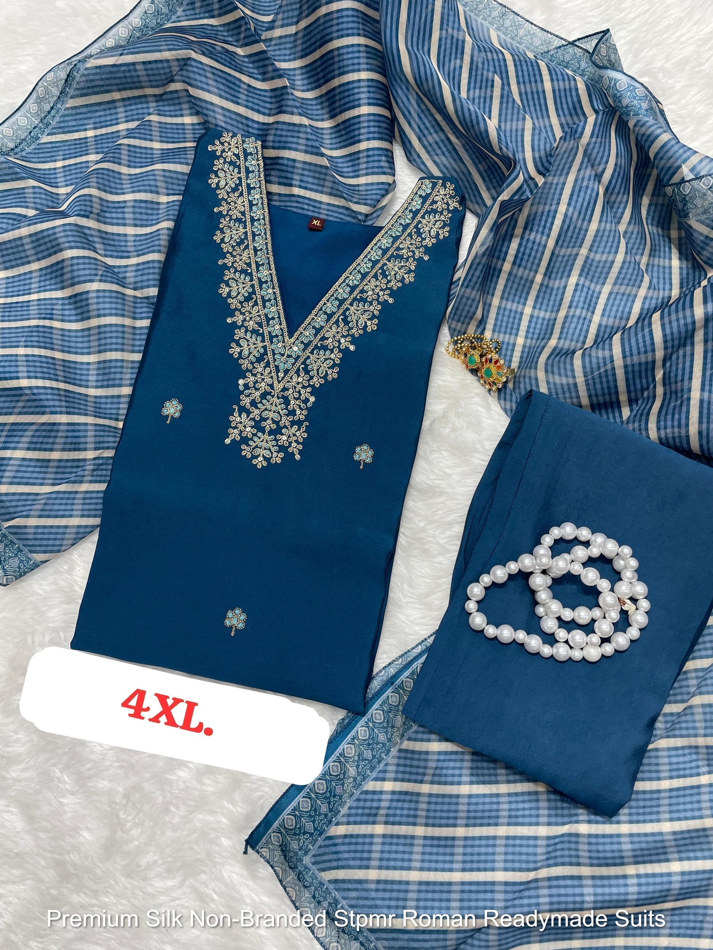 Premium Silk Non-Branded Stpmr Roman Readymade Suits