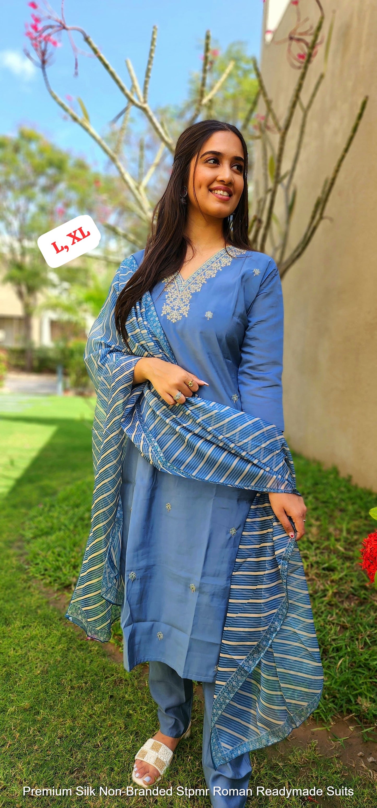 Premium Silk Non-Branded Stpmr Roman Readymade Suits