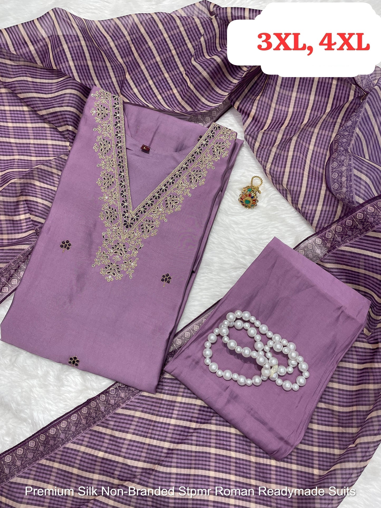 Premium Silk Non-Branded Stpmr Roman Readymade Suits