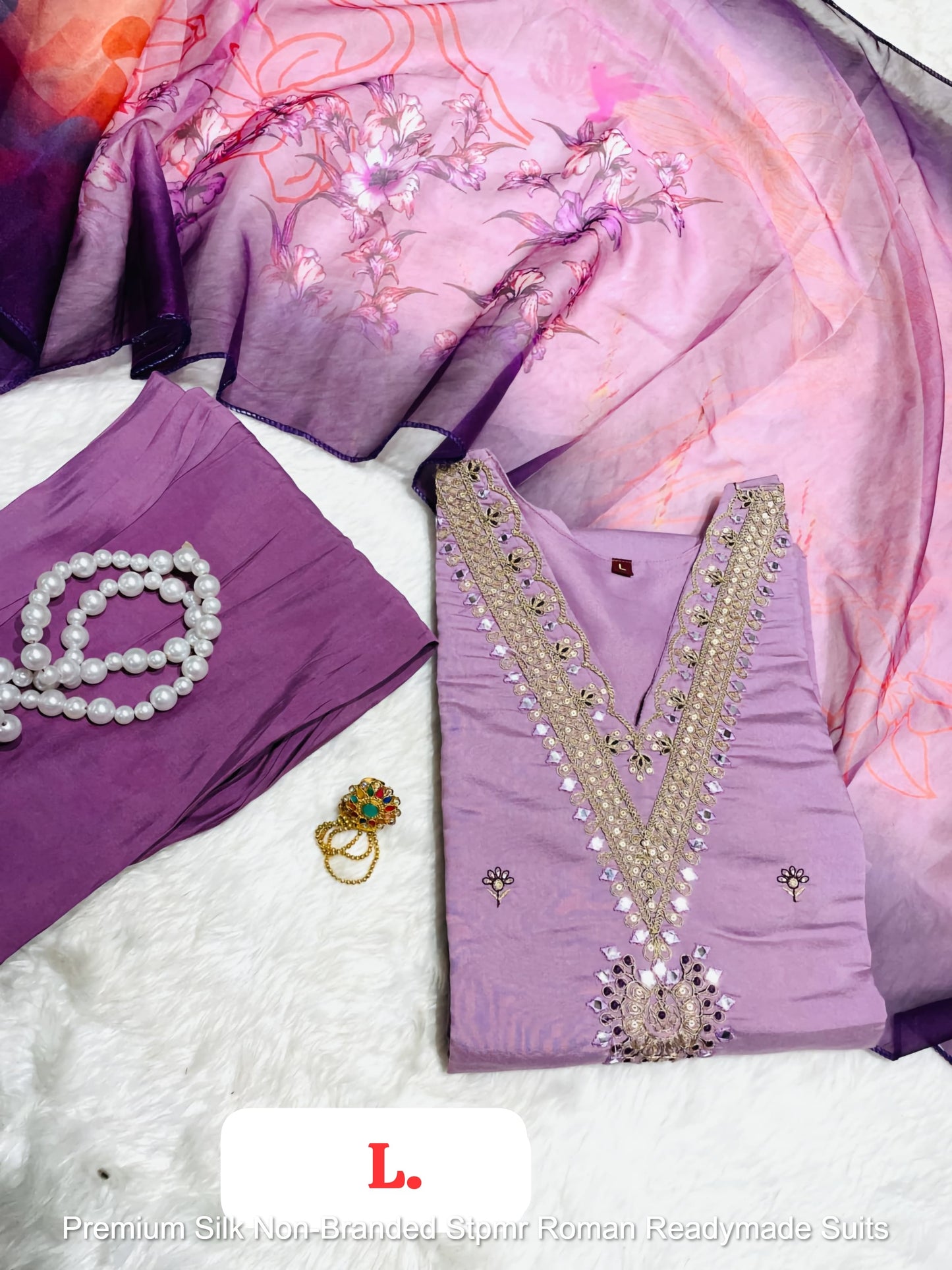 Premium Silk Non-Branded Stpmr Roman Readymade Suits