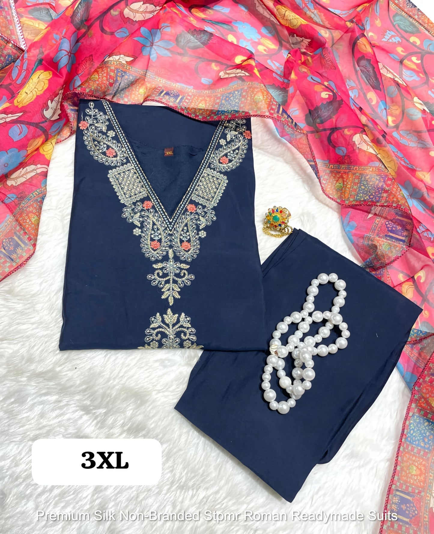 Premium Silk Non-Branded Stpmr Roman Readymade Suits