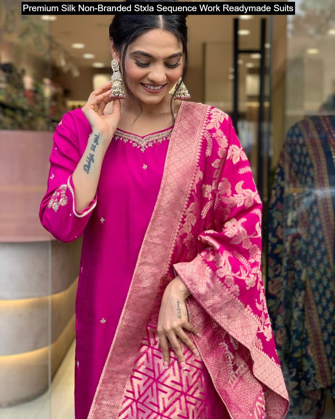 Premium Silk Non-Branded Stxla Sequence Work Readymade Suits