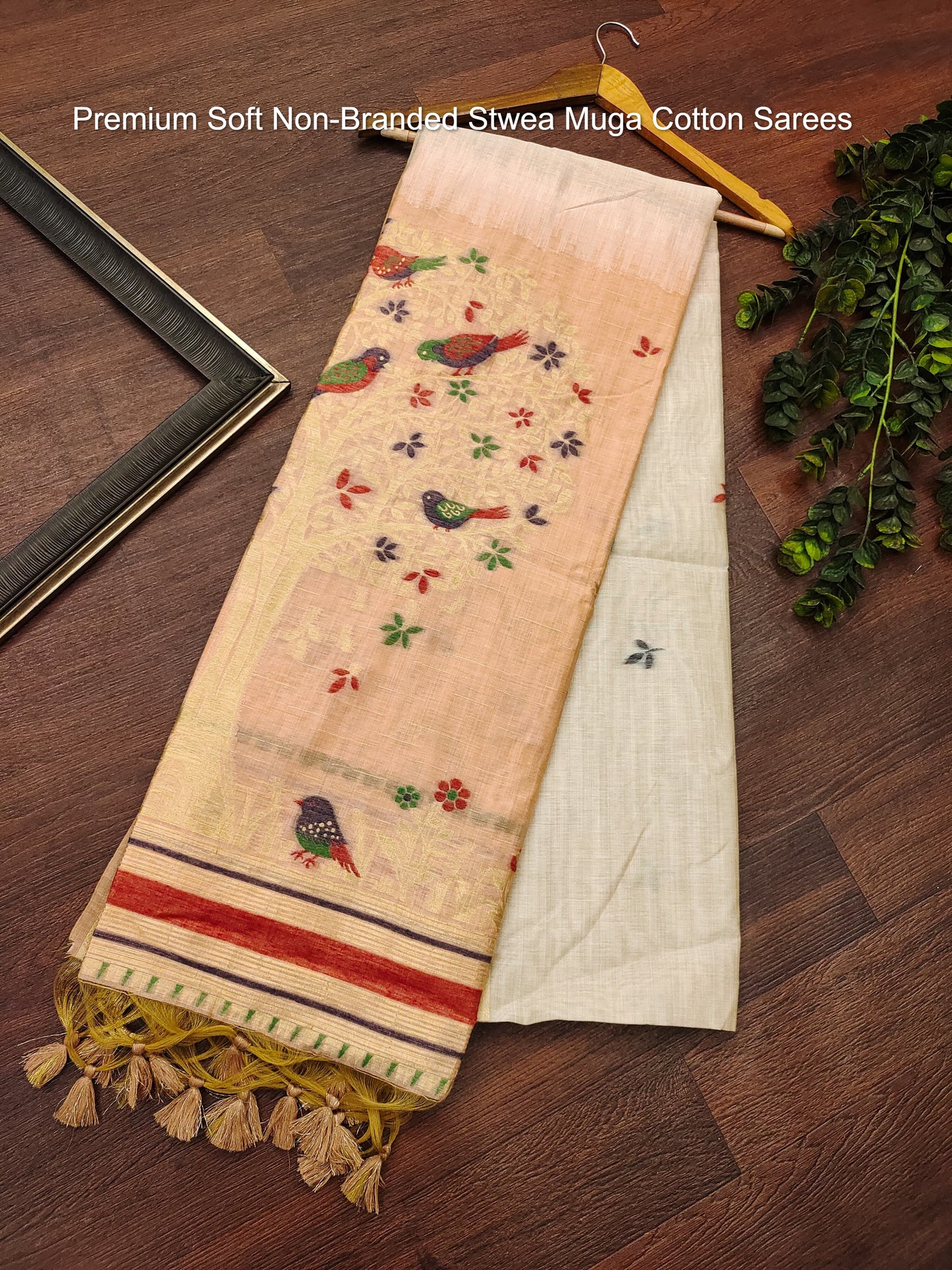 Premium Soft Non-Branded Stwea Muga Cotton Sarees