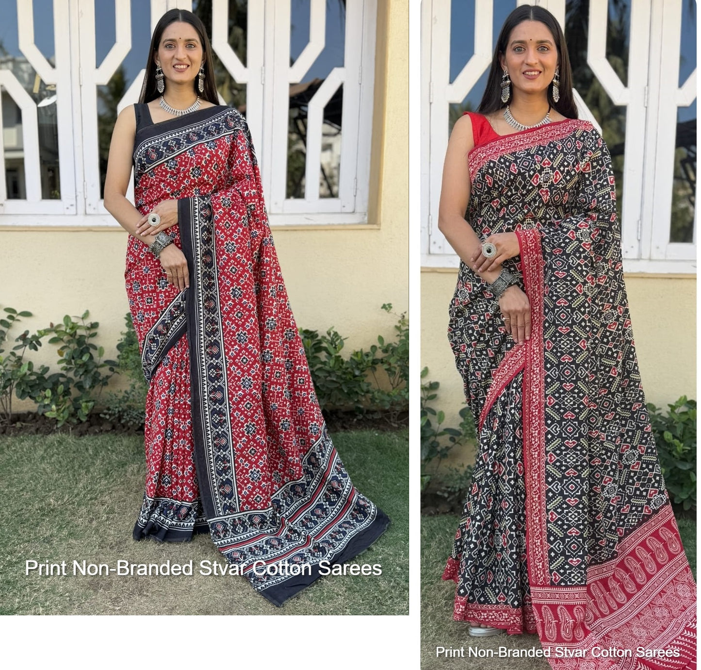 Print Non-Branded Stvar Cotton Sarees