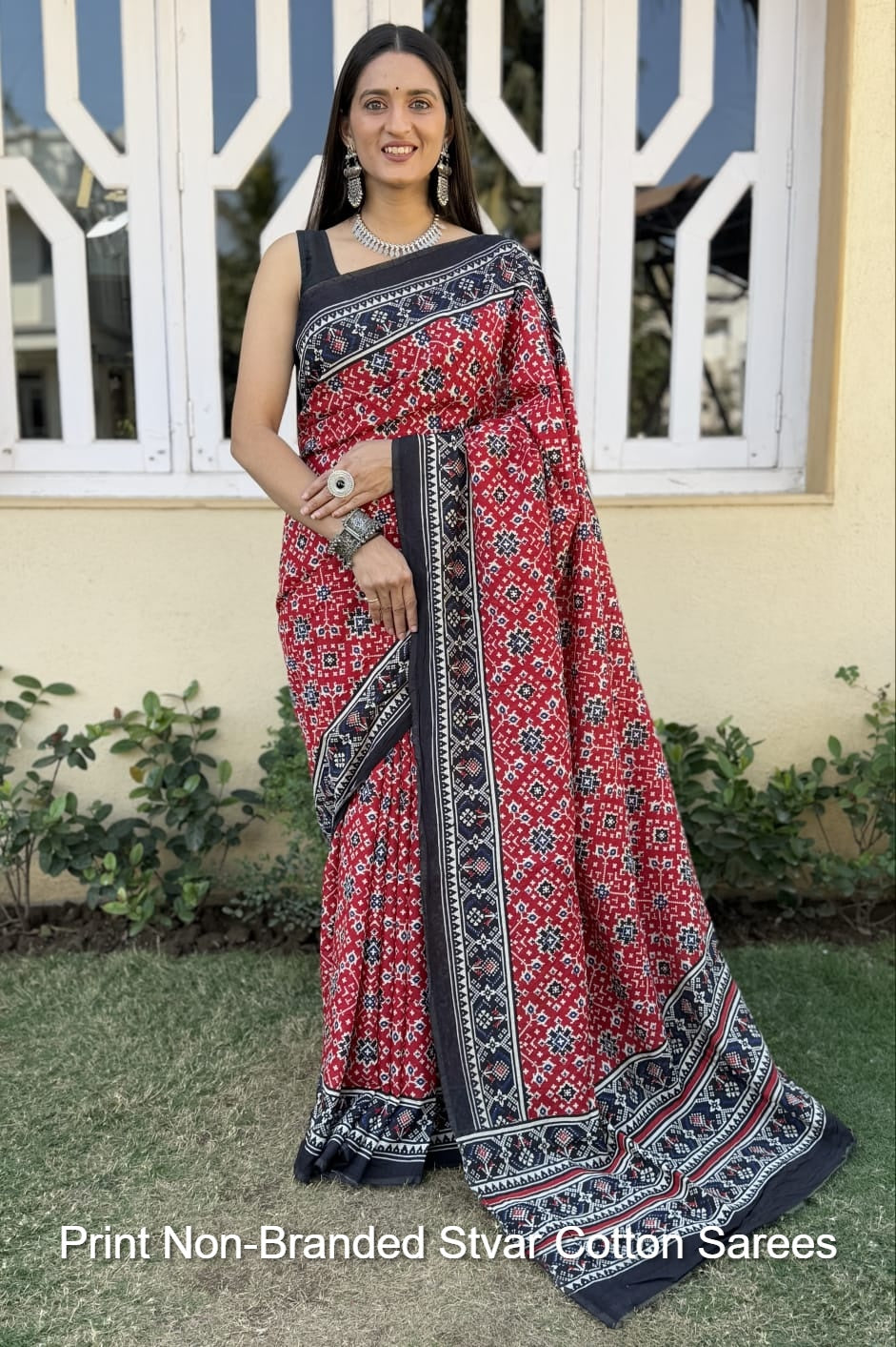 Print Non-Branded Stvar Cotton Sarees