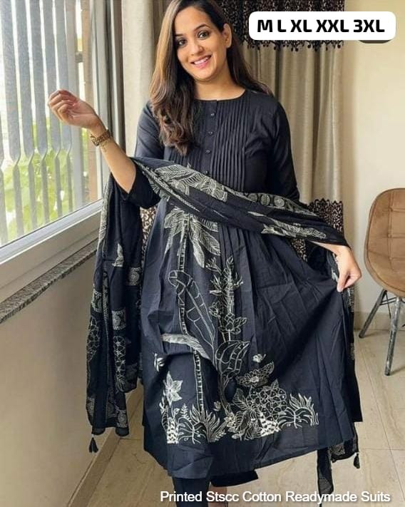 Printed Stscc Cotton Readymade Suits