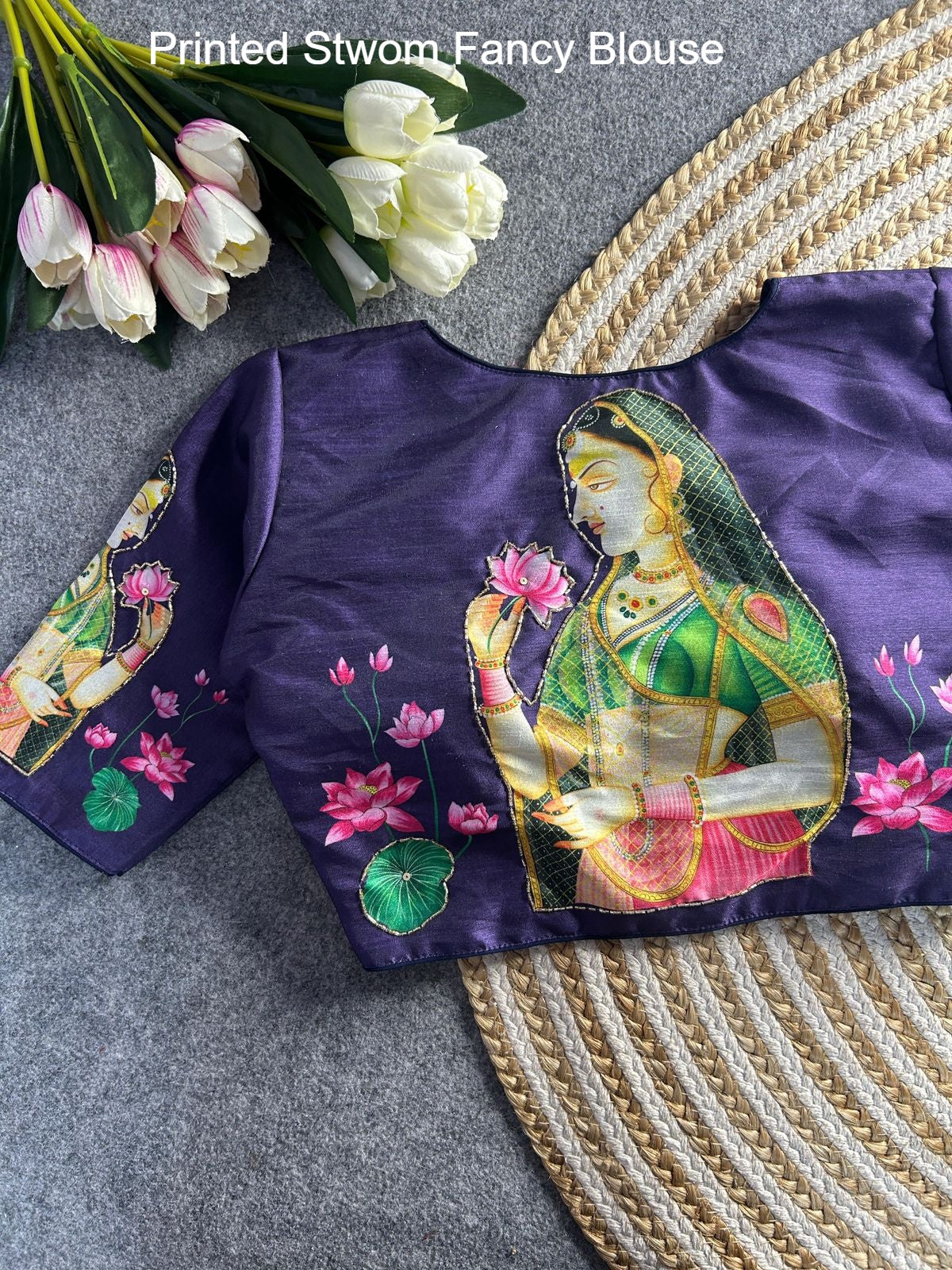 Printed Stwom Fancy Blouse