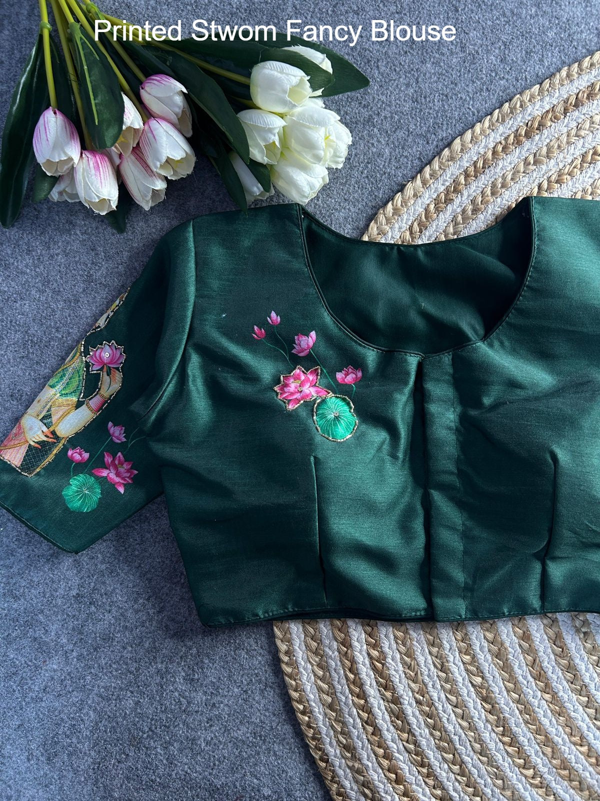 Printed Stwom Fancy Blouse