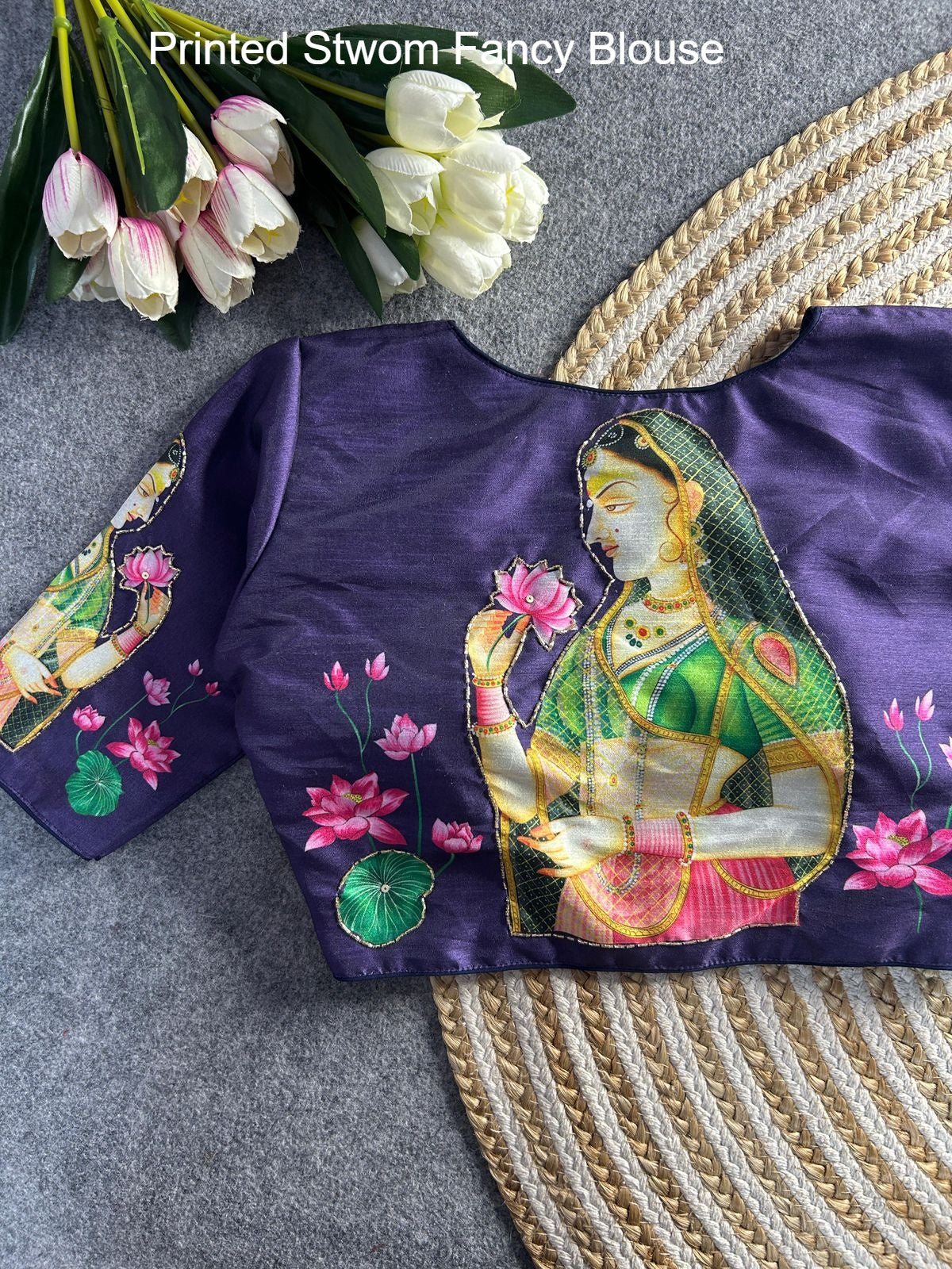 Printed Stwom Fancy Blouse