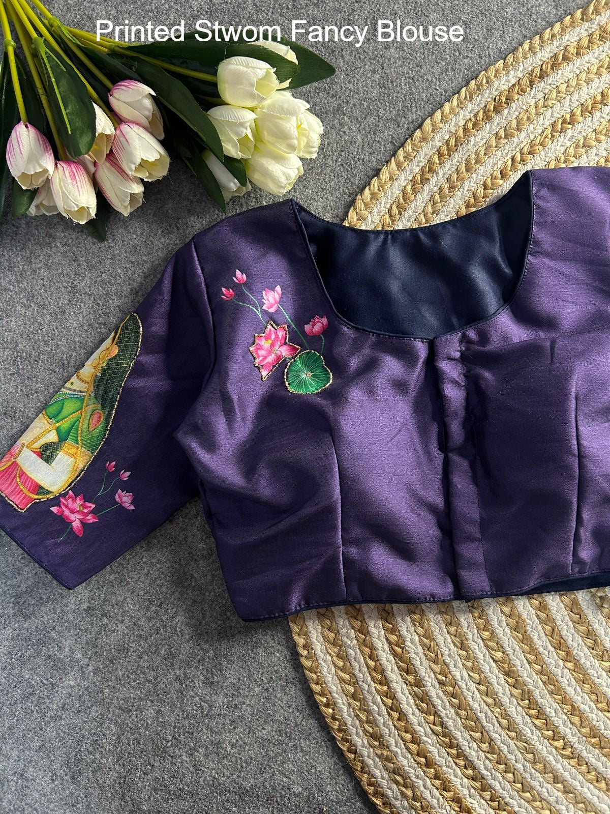 Printed Stwom Fancy Blouse