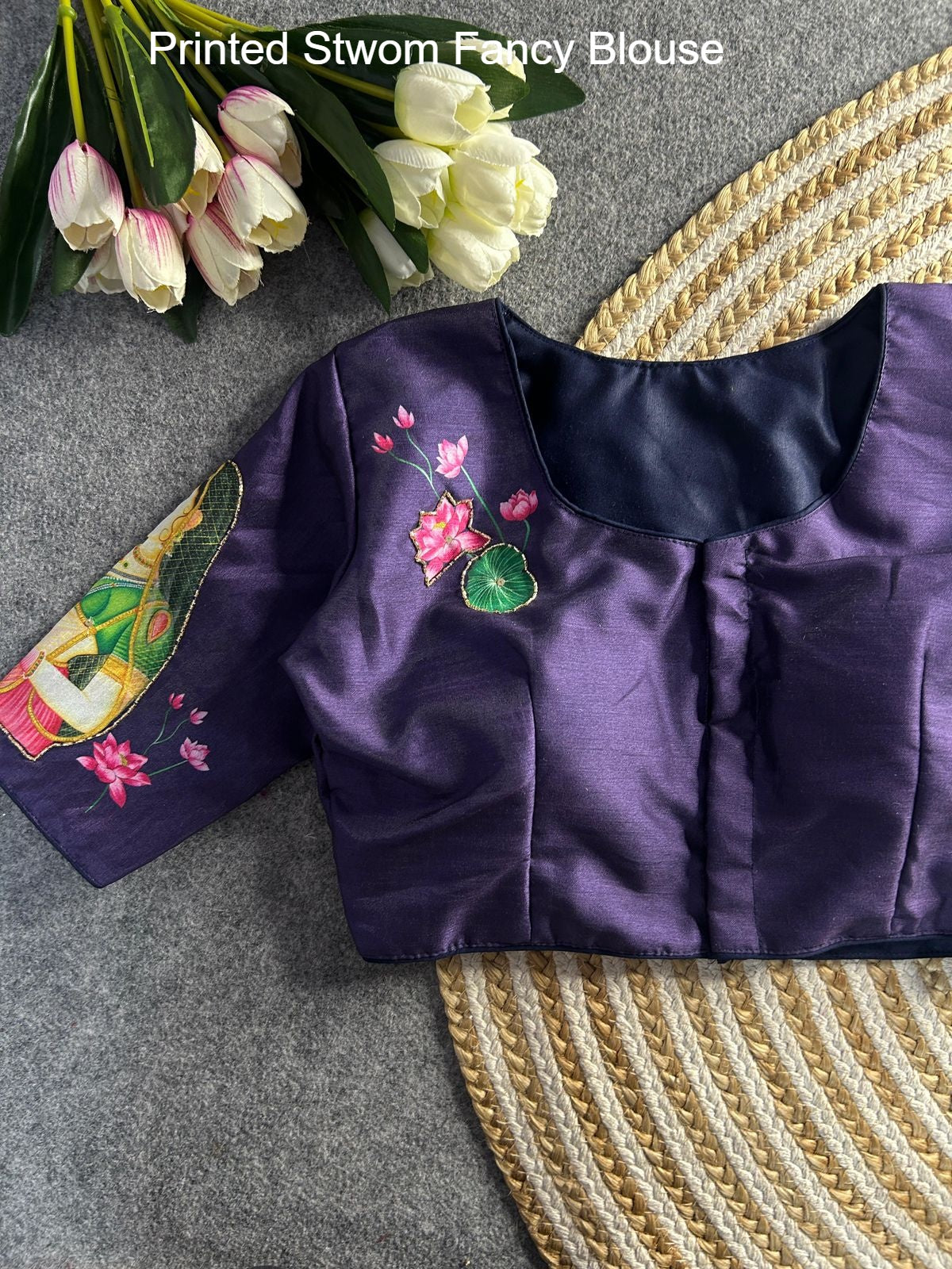 Printed Stwom Fancy Blouse