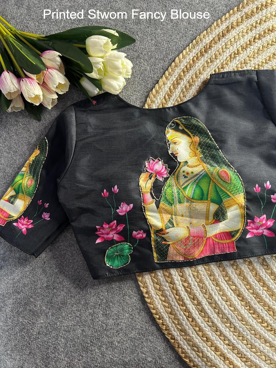Printed Stwom Fancy Blouse