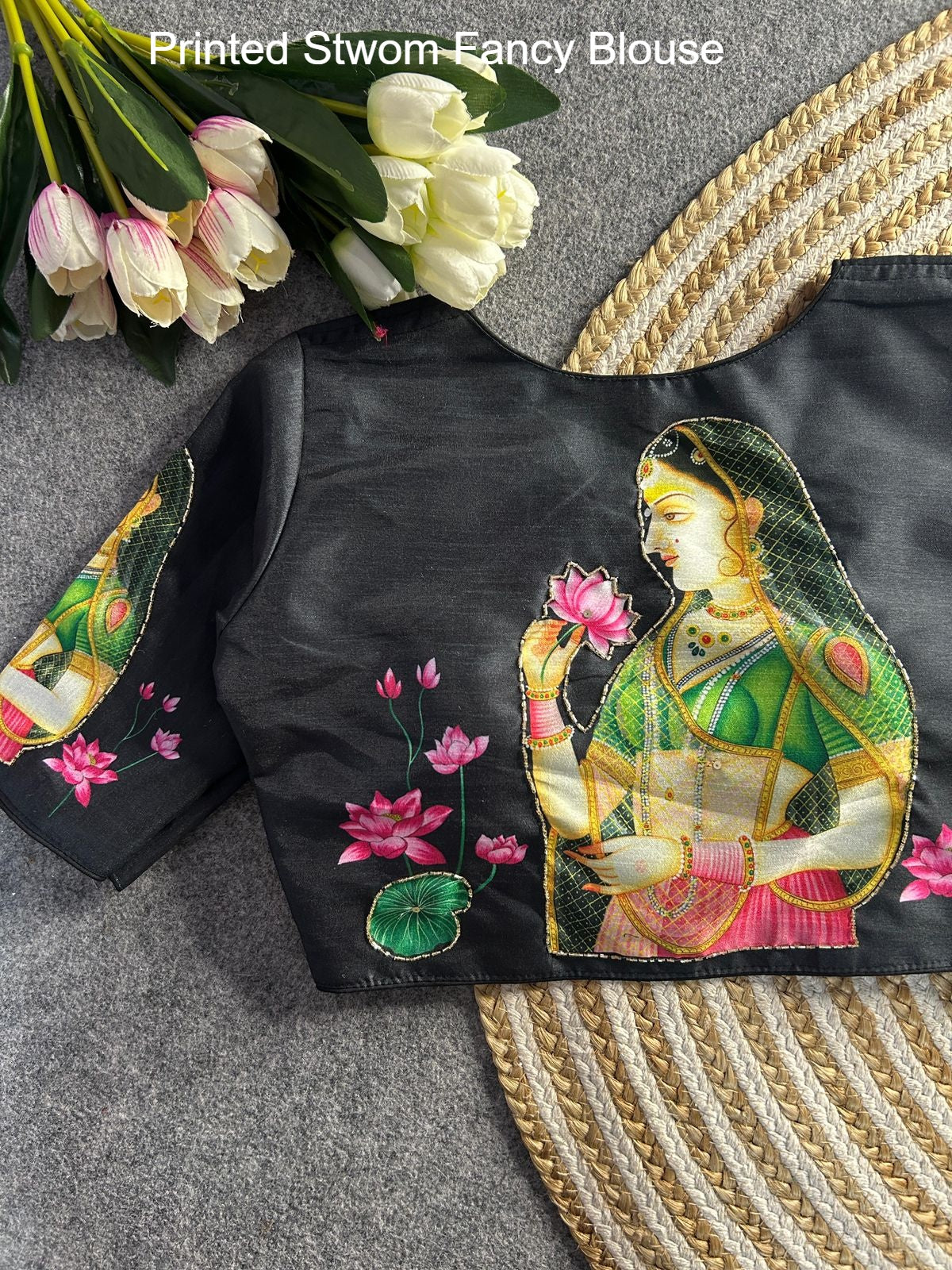 Printed Stwom Fancy Blouse