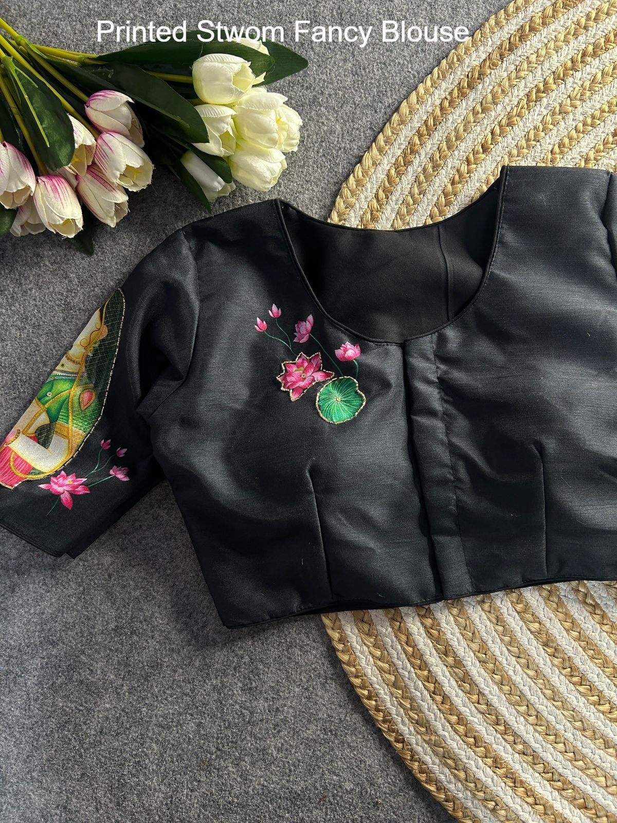 Printed Stwom Fancy Blouse