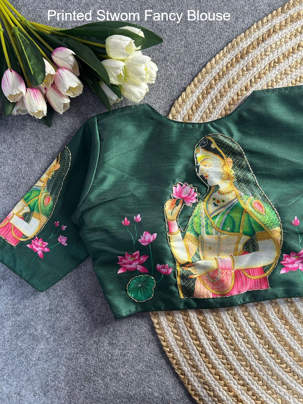 Printed Stwom Fancy Blouse