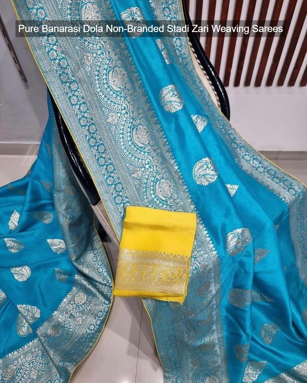 Pure Banarasi Dola Non-Branded Stadi Zari Weaving Sarees