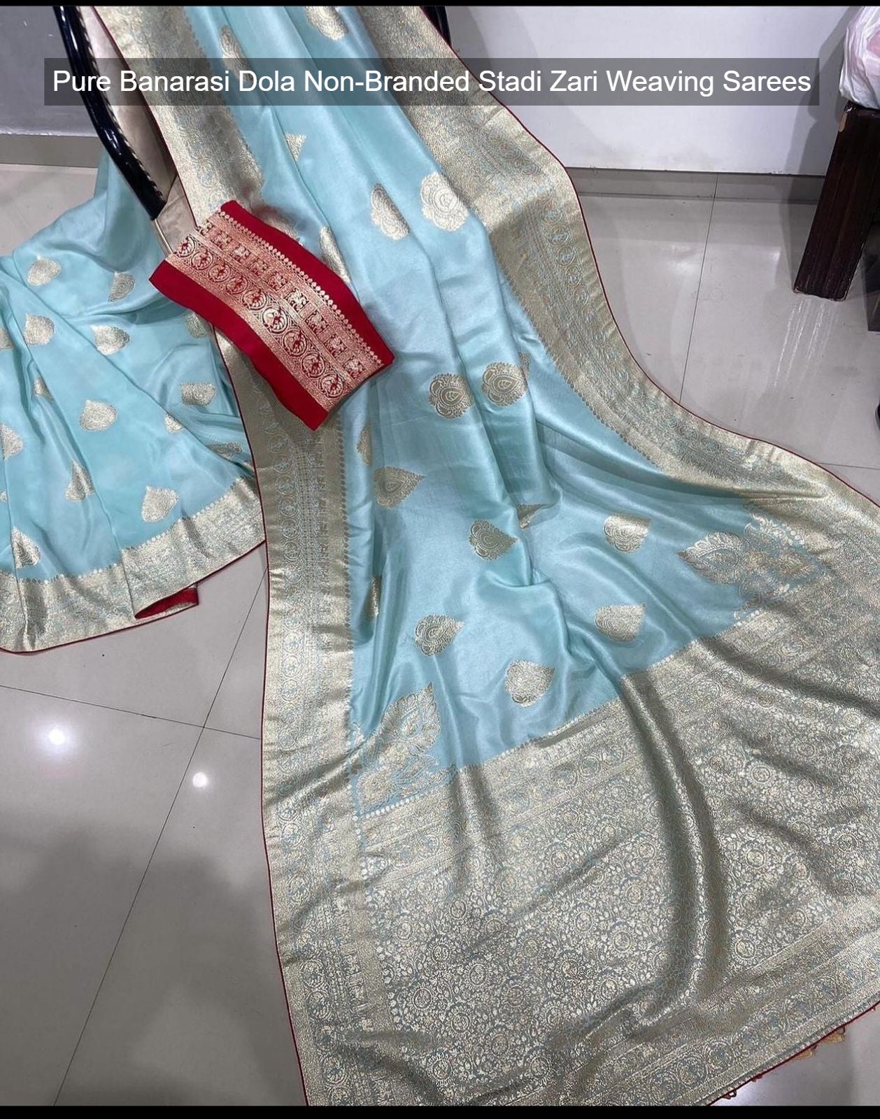 Pure Banarasi Dola Non-Branded Stadi Zari Weaving Sarees