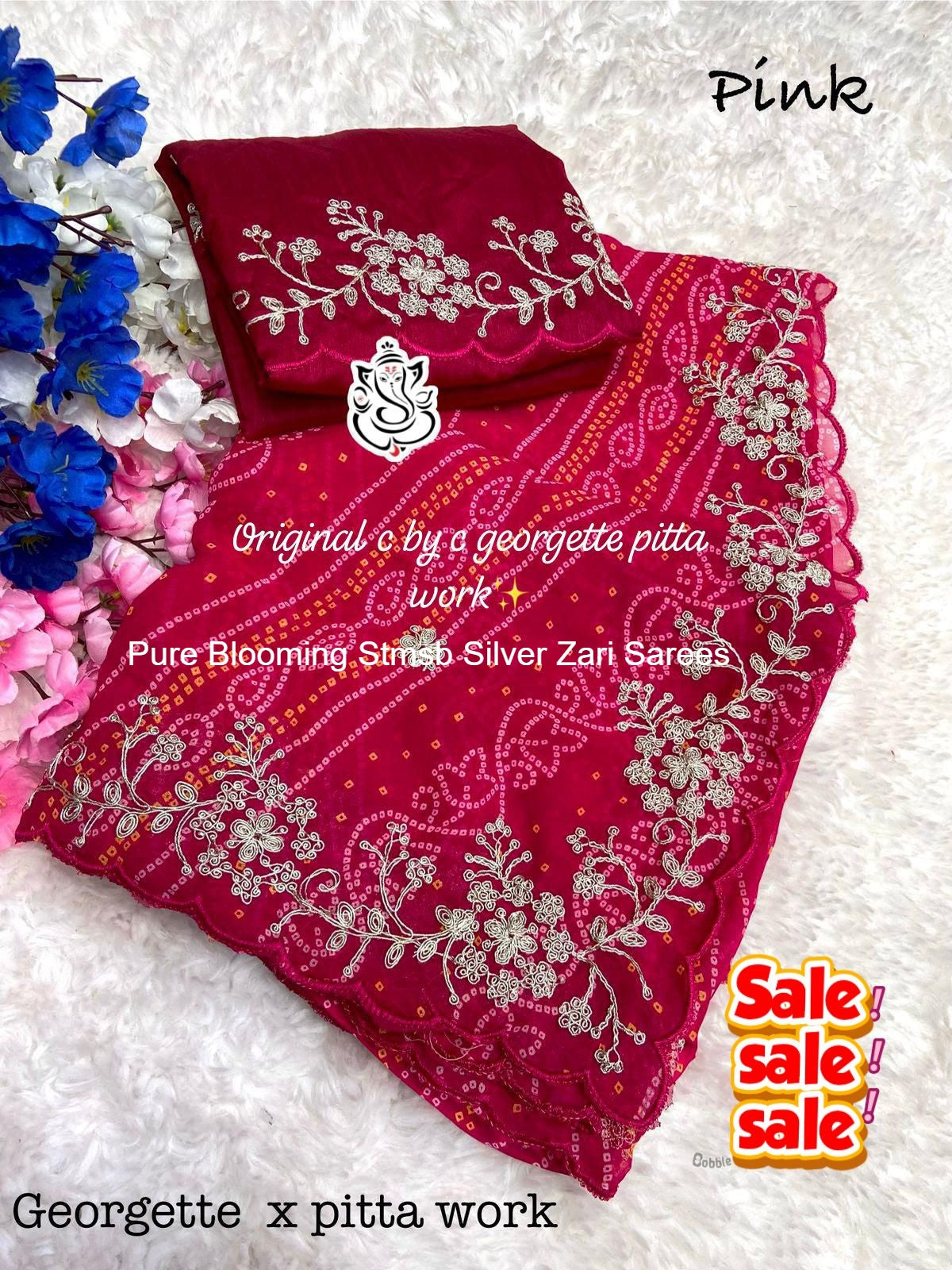 Pure Blooming Stmsb Silver Zari Sarees