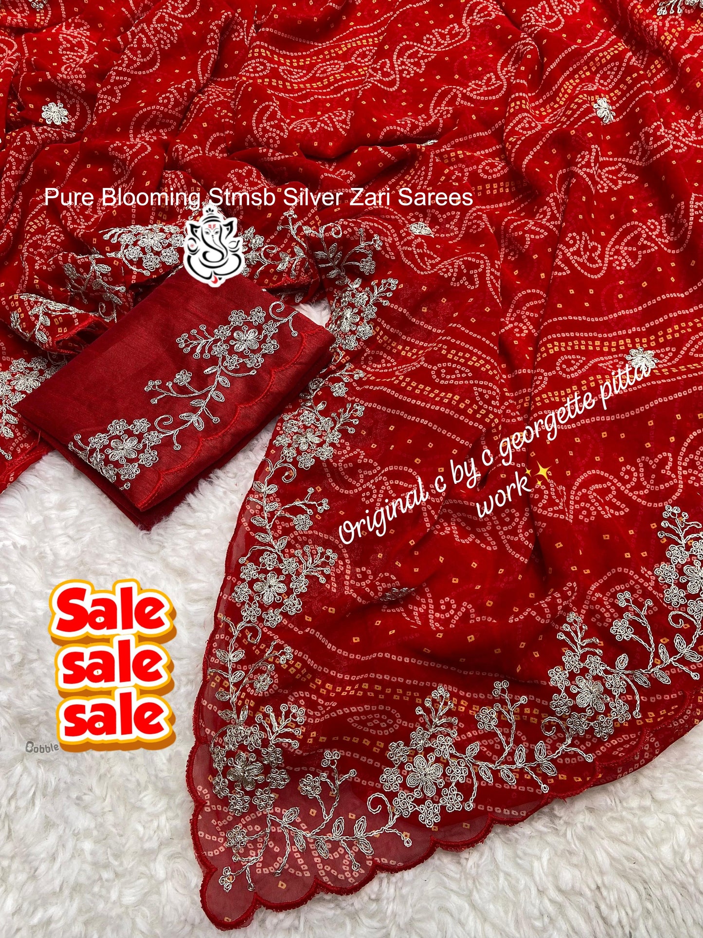 Pure Blooming Stmsb Silver Zari Sarees