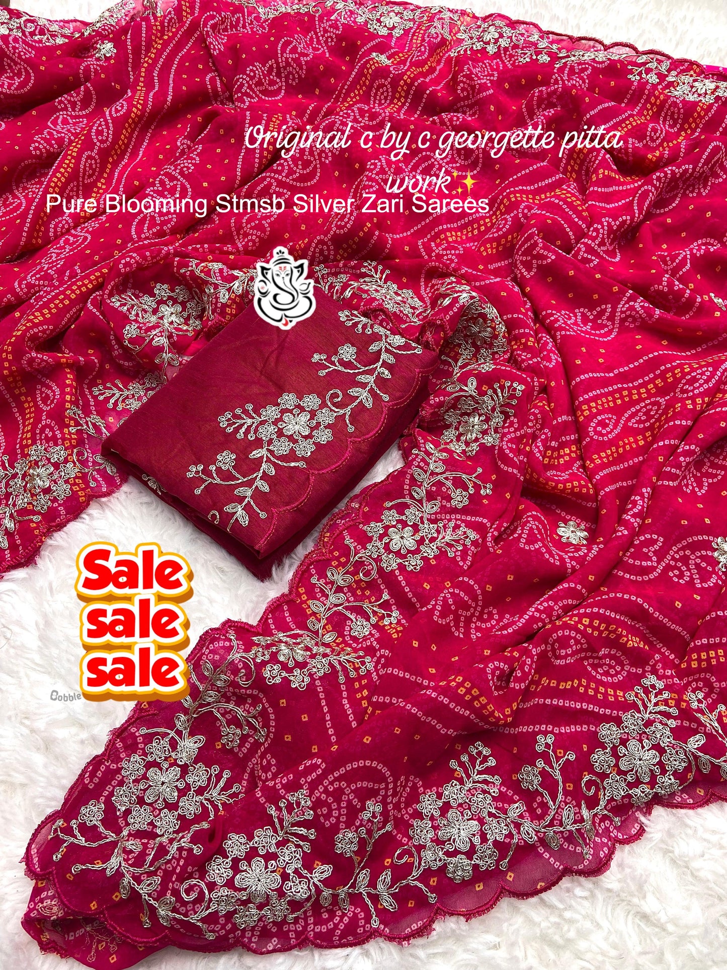 Pure Blooming Stmsb Silver Zari Sarees