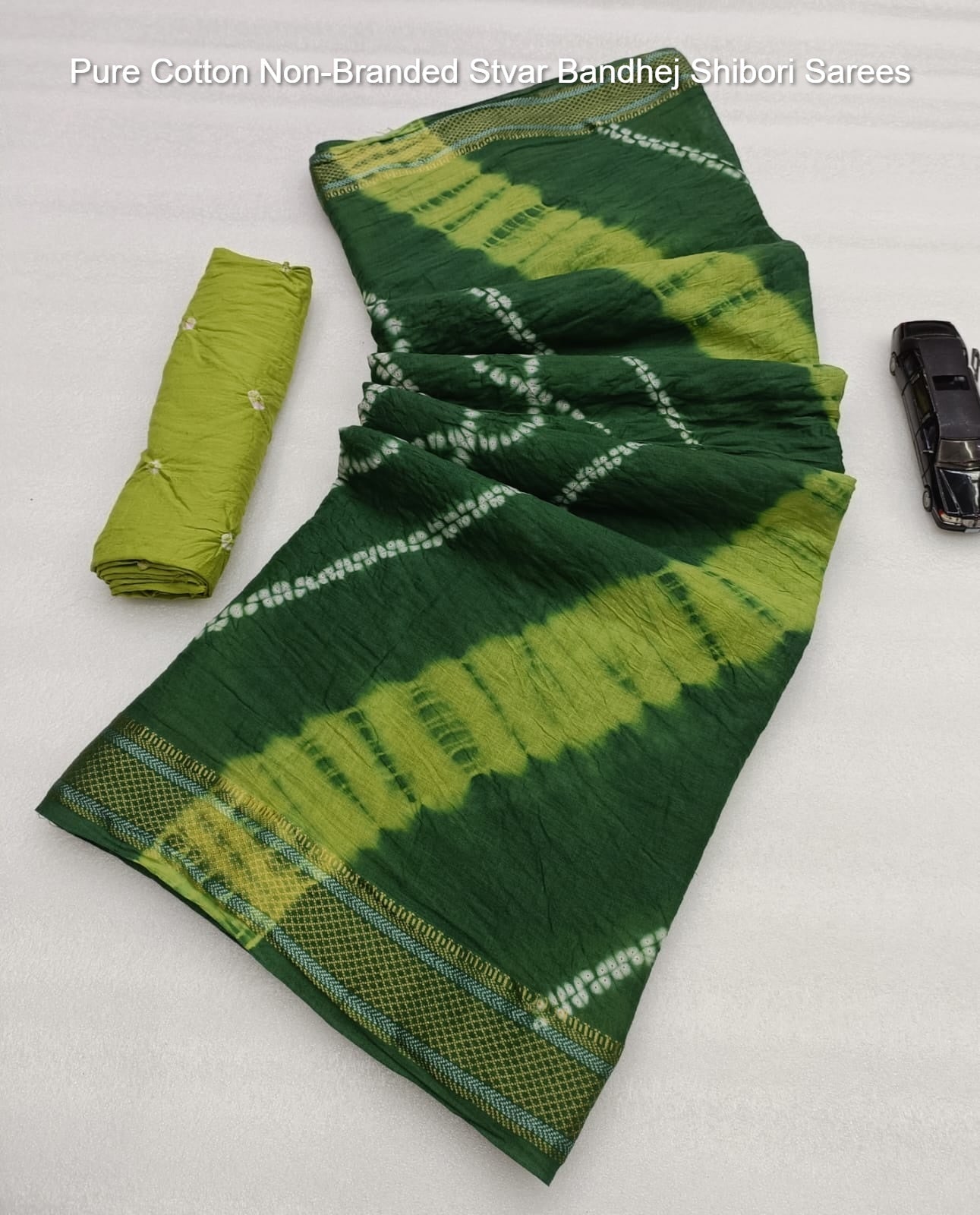 Pure Cotton Non-Branded Stvar Bandhej Shibori Sarees