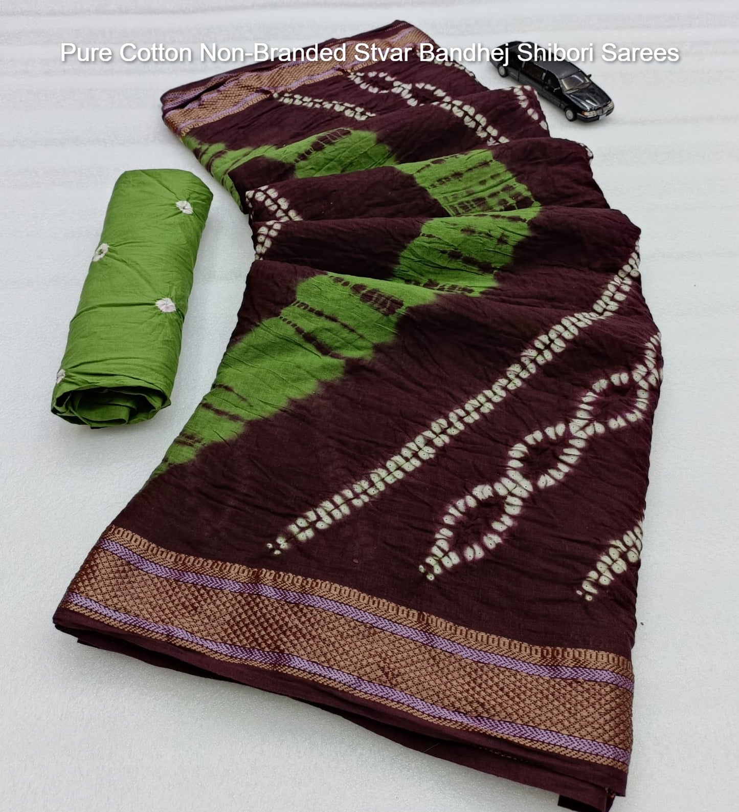 Pure Cotton Non-Branded Stvar Bandhej Shibori Sarees