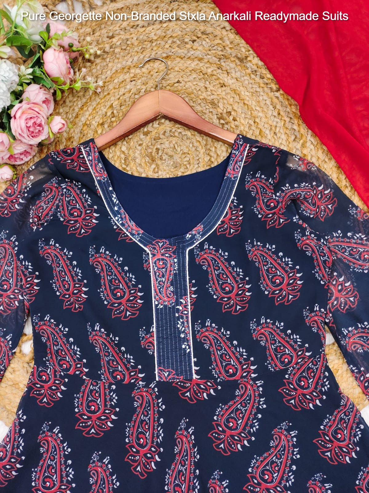 Pure Georgette Non-Branded Stxla Anarkali Readymade Suits