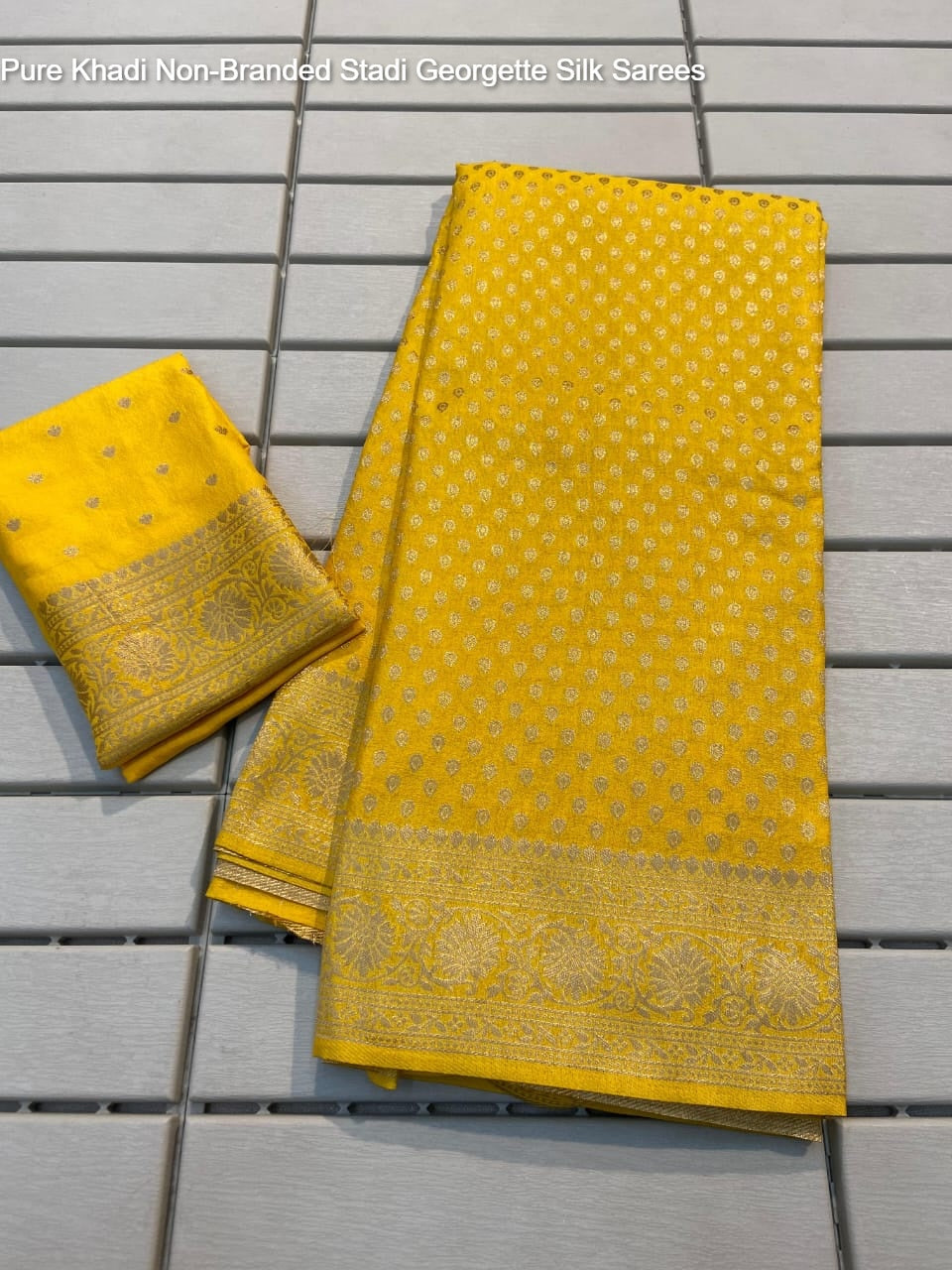 Pure Khadi Non-Branded Stadi Georgette Silk Sarees