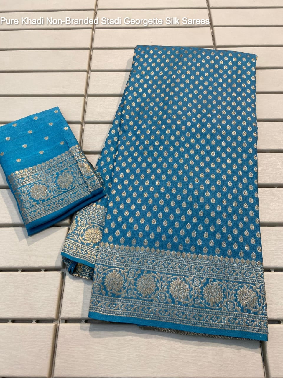 Pure Khadi Non-Branded Stadi Georgette Silk Sarees