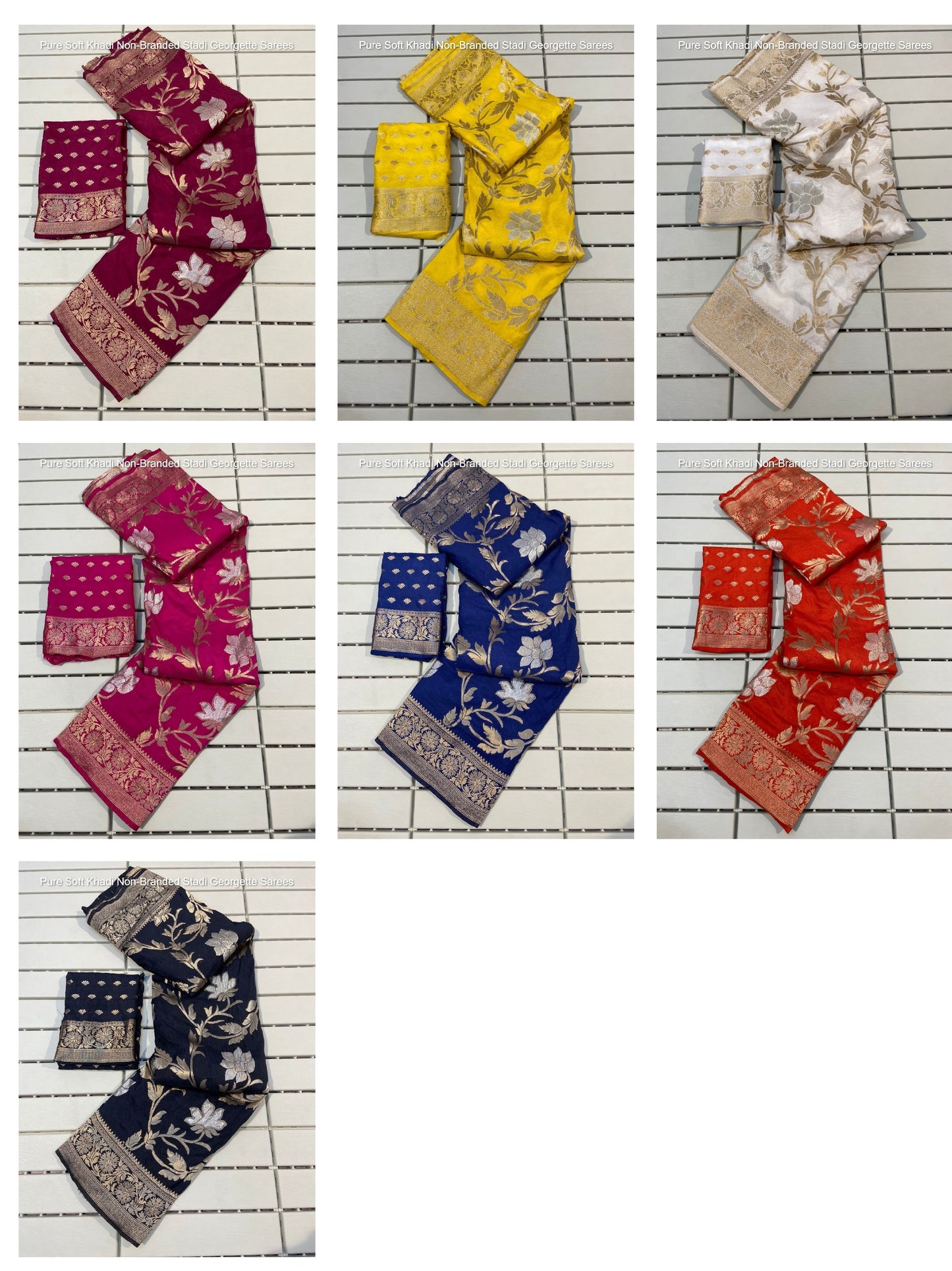 Pure Soft Khadi Non-Branded Stadi Georgette Sarees