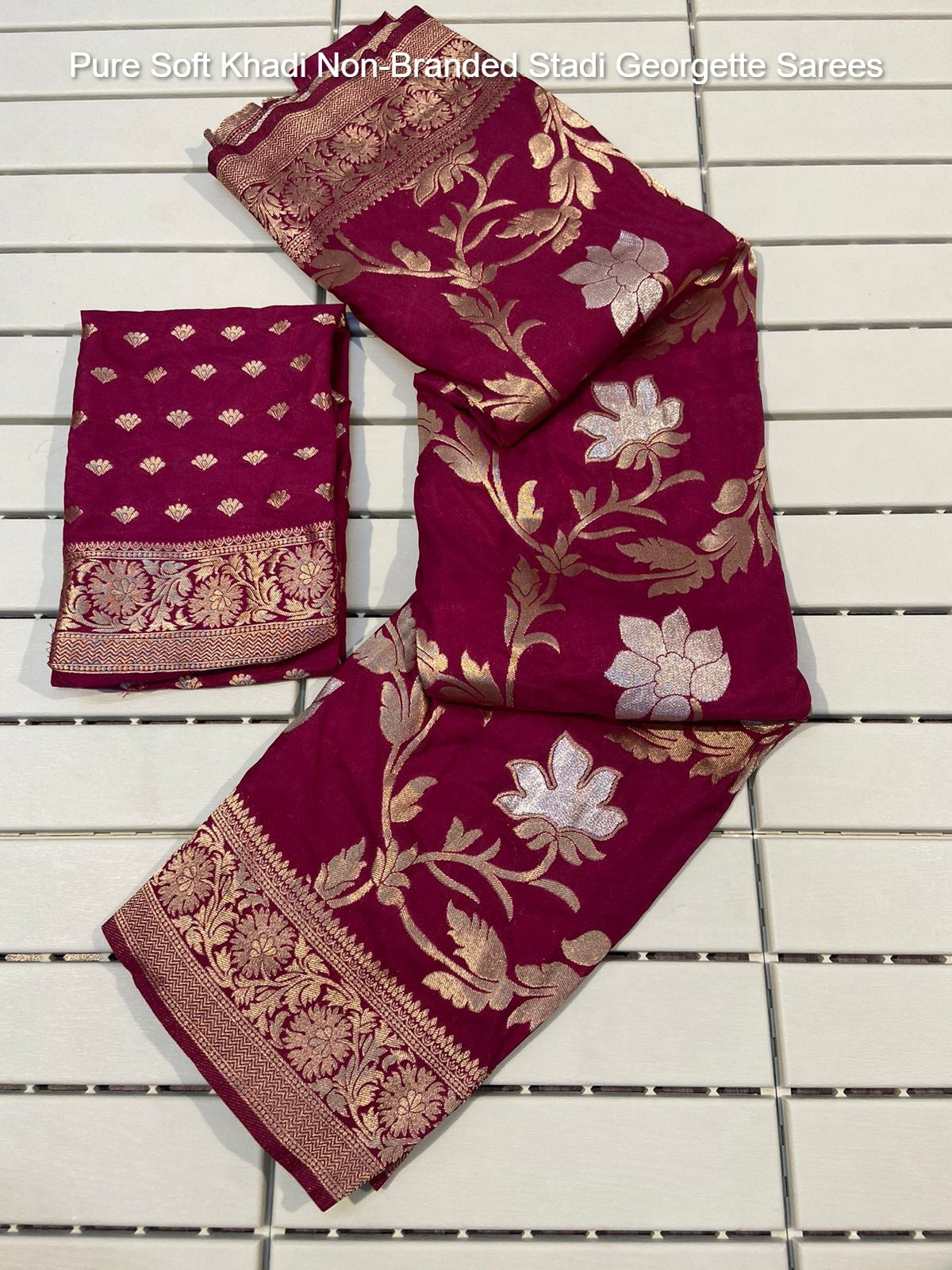 Pure Soft Khadi Non-Branded Stadi Georgette Sarees