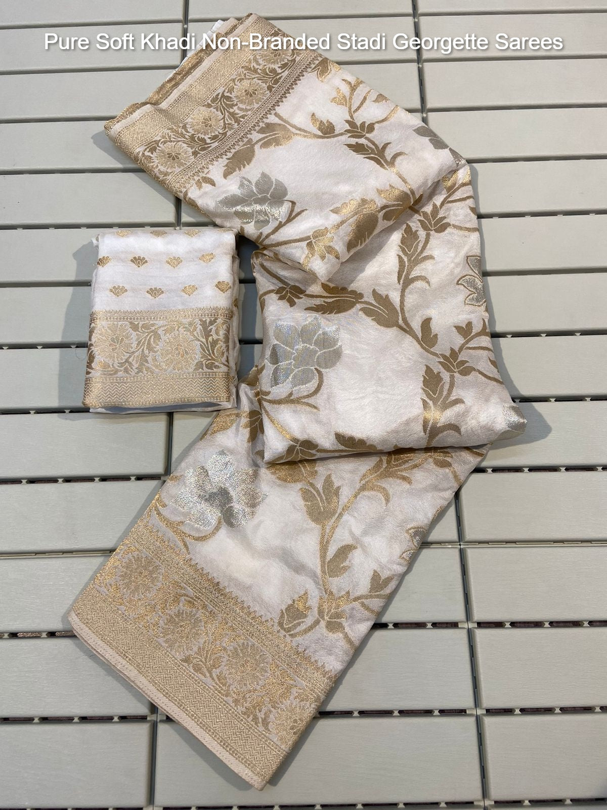 Pure Soft Khadi Non-Branded Stadi Georgette Sarees