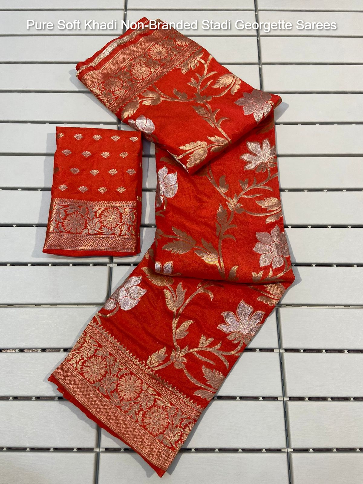 Pure Soft Khadi Non-Branded Stadi Georgette Sarees