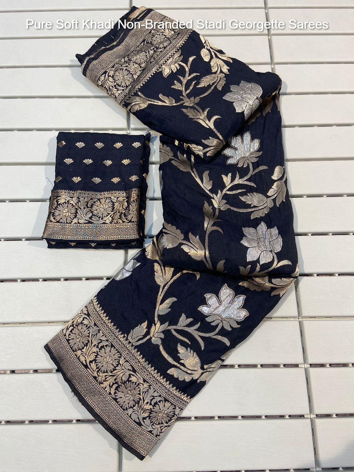 Pure Soft Khadi Non-Branded Stadi Georgette Sarees