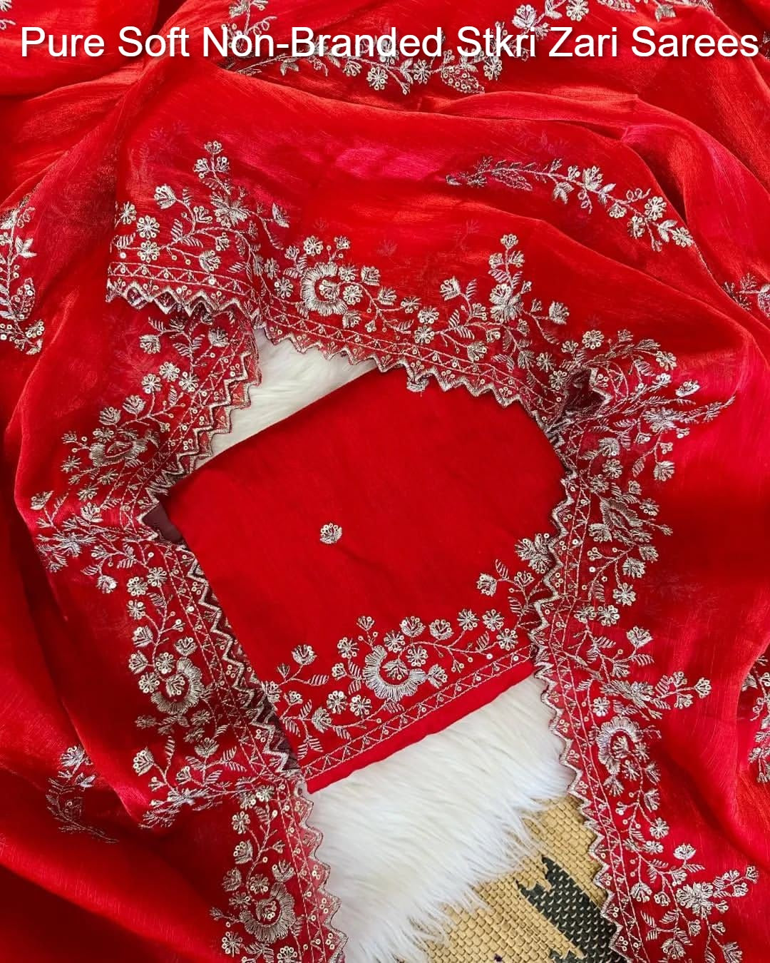 Pure Soft Non-Branded Stkri Zari Sarees