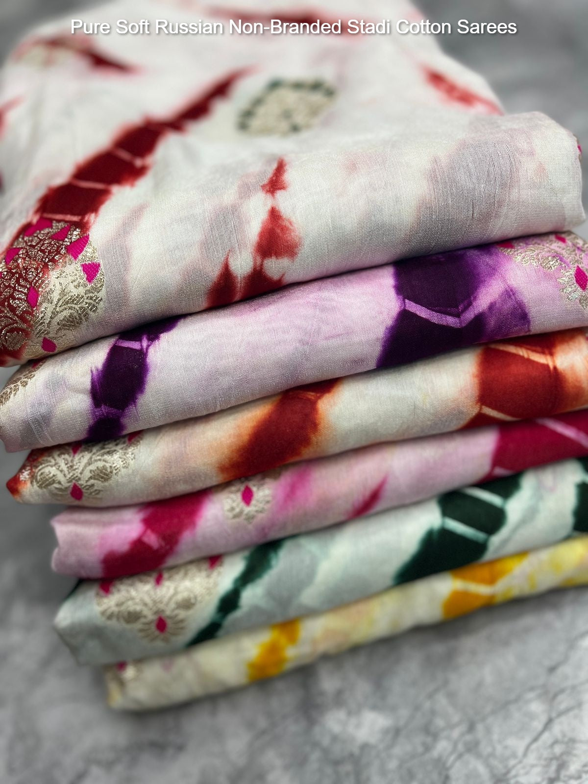 Pure Soft Russian Non-Branded Stadi Cotton Sarees